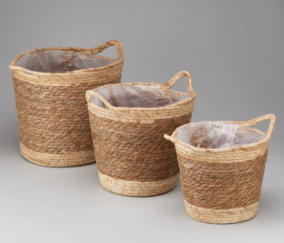 Корзина плетеная набор (рогоз) Корзина плетеная набор (рогоз)